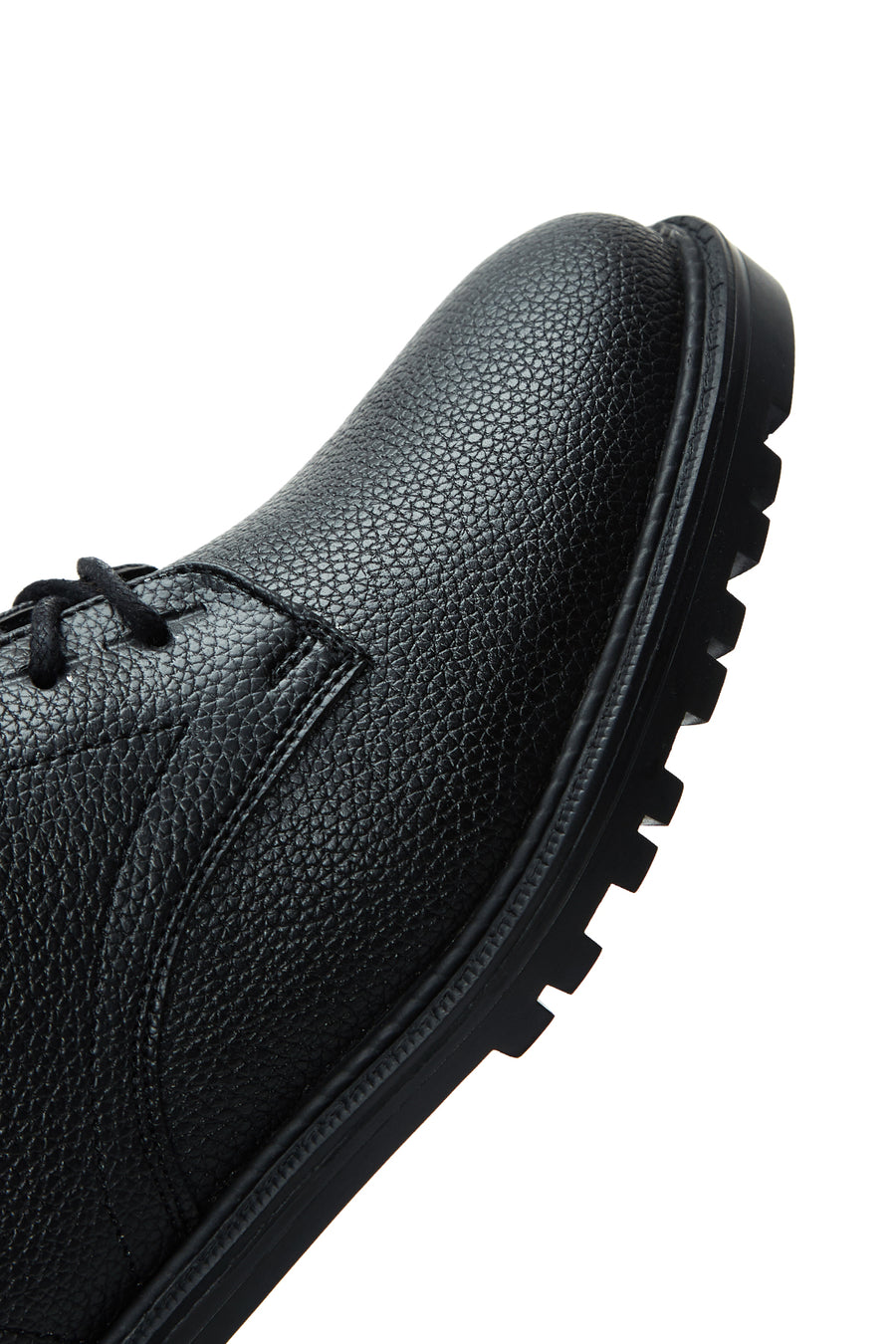 Women's Black Leather Zippered Flat Boots