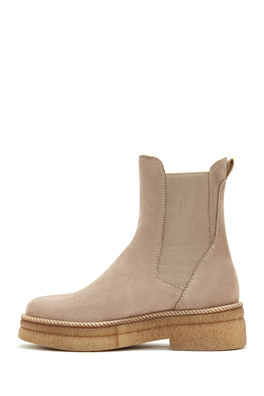 Women's Beige Suede Chelsea Boots