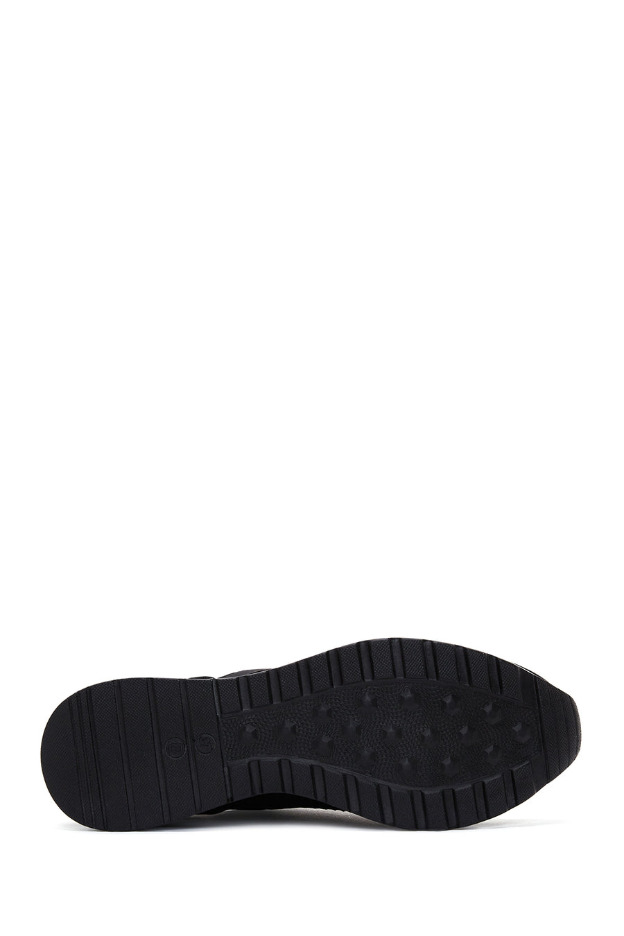 Women's Black Wedge Heeled Sneaker