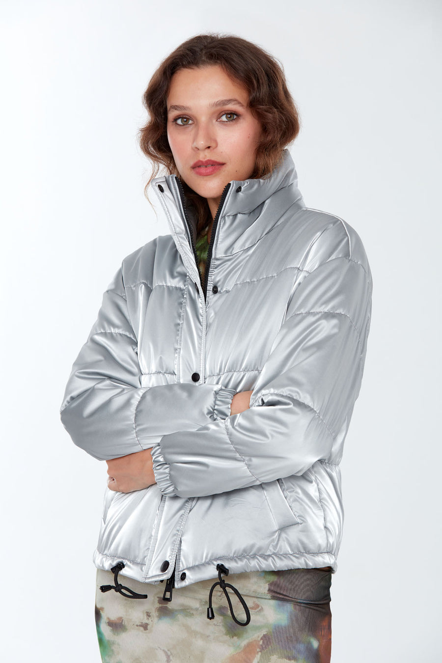 Oslo Kadın Gümüş Softwear Mont