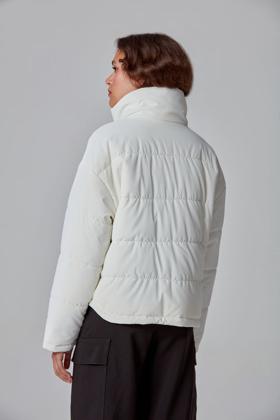 Quebec Kadın Beyaz Softwear Mont