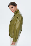 Jenny Women's Leather Jacket | Derimod