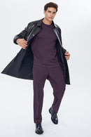 De Bruyne Men's Black Long Blazer Leather Jacket | Derimod