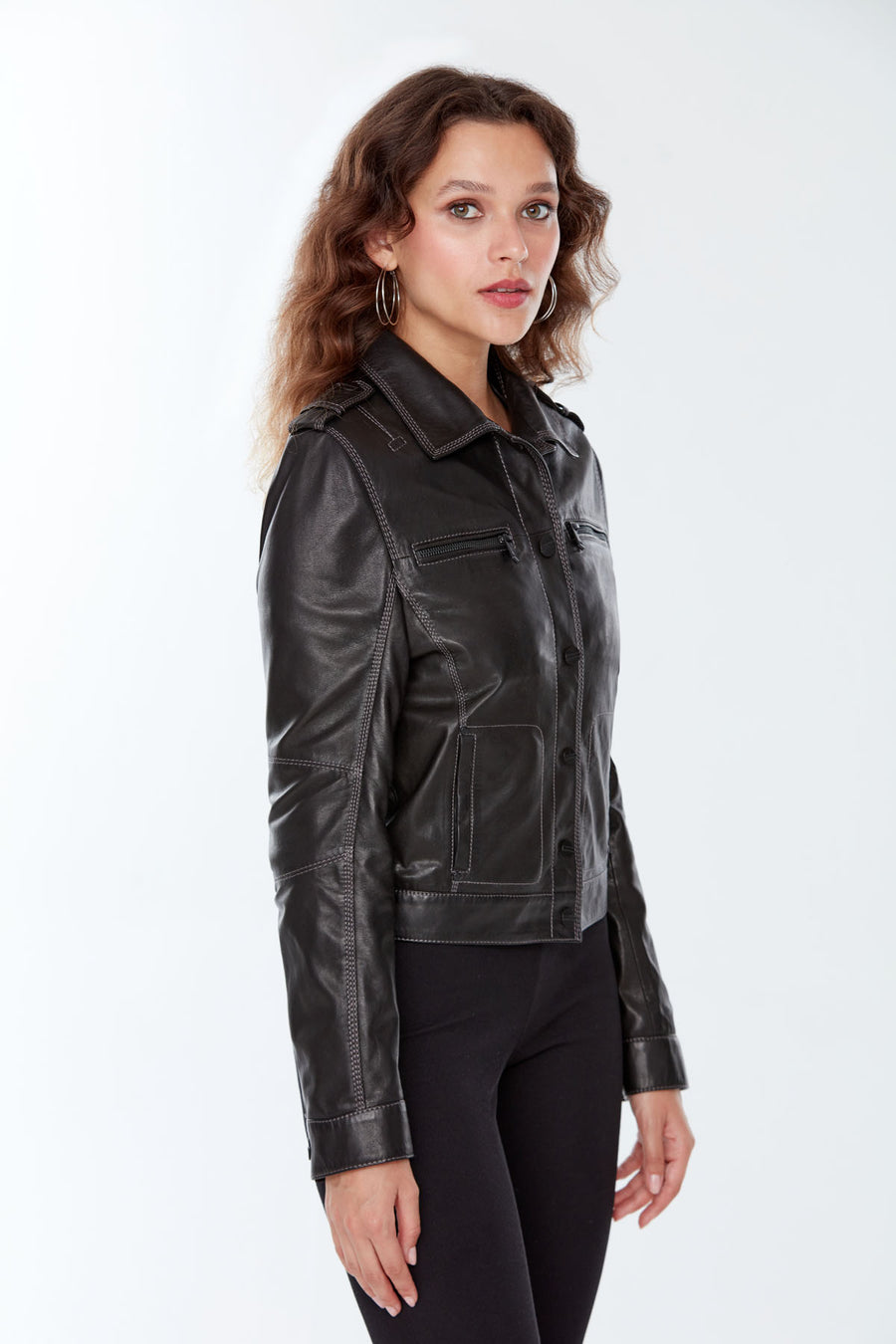 Benefit Women's Black Leather Jacket