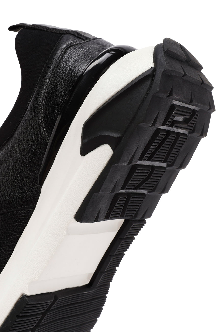 Men's Black Lace-Up Leather Casual Sneaker