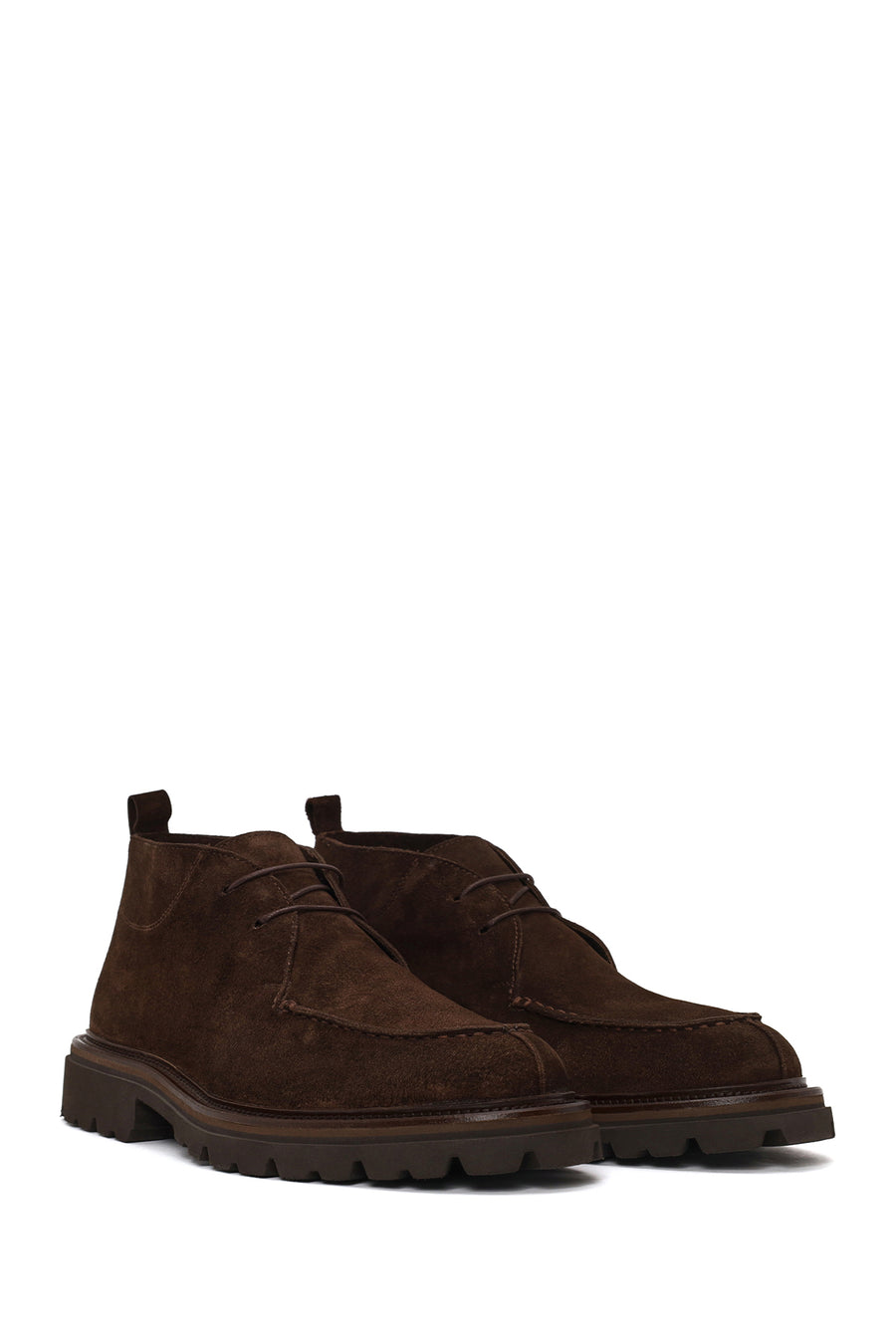 Male Brown Lace-up Suede Casual Boots