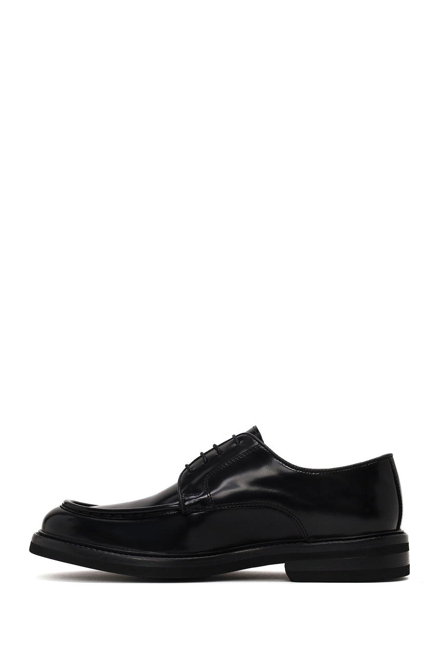 Male Black Lace-Up Leather Casual Shoes