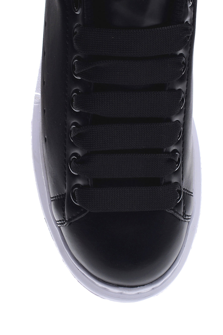 Kadın Beyaz Siyah Kalın Tabanlı Sneaker