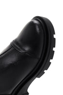Women's Black Thick Soled Zippered Leather Comfort Boots | Derimod