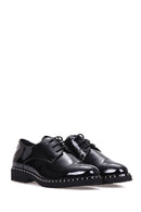 Women's Patent Leather Shoes with Staple Detail | Derimod