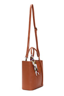 Women's Camel Long Strap Shoulder Bag with Accessory Detail | Derimod