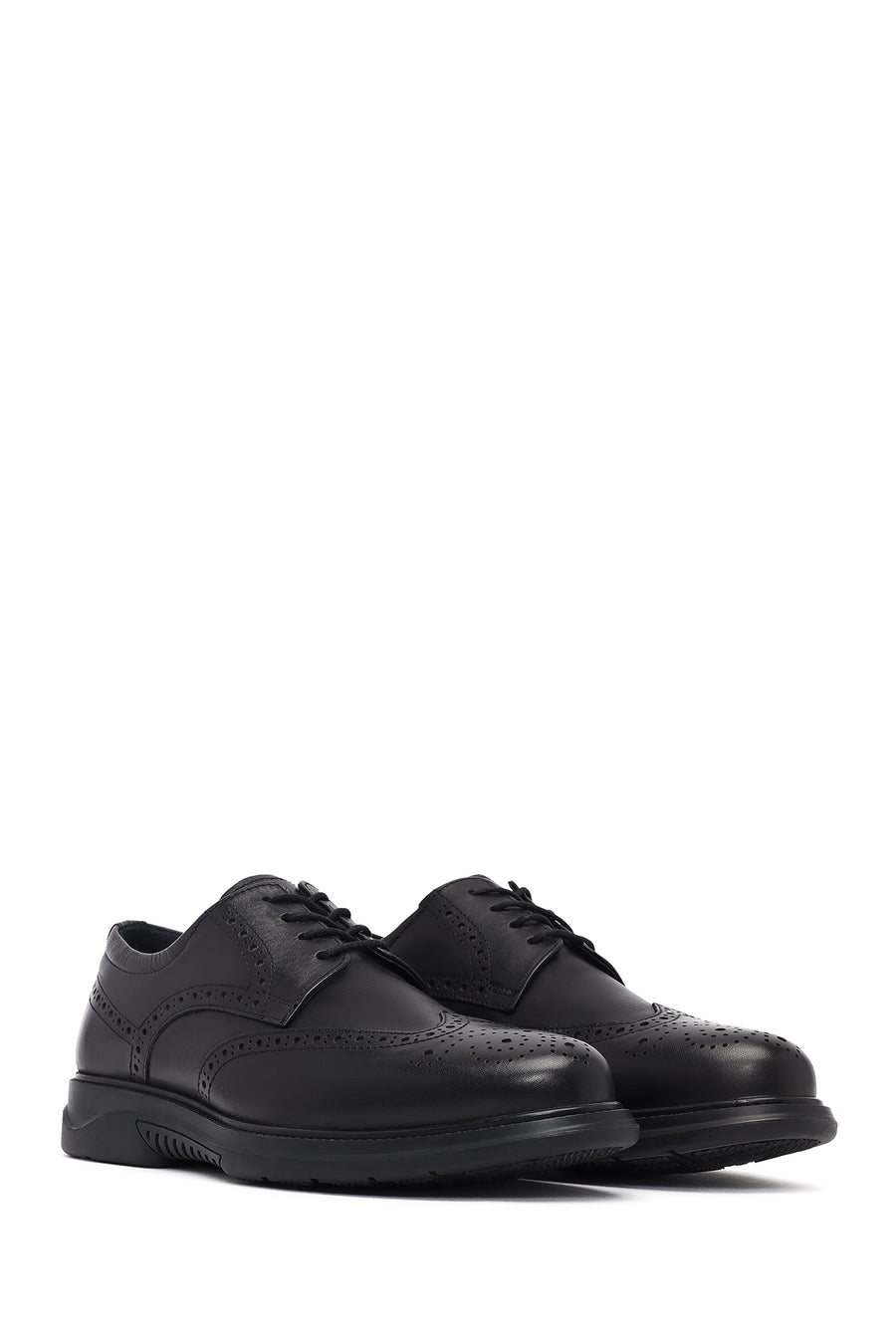Men's Black Lace Up Leather Casual Shoes