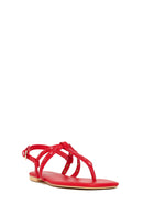 Woman Red Flip-Flop Sandals | Derimod
