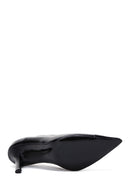 Women's Black Leather Stiletto | Derimod