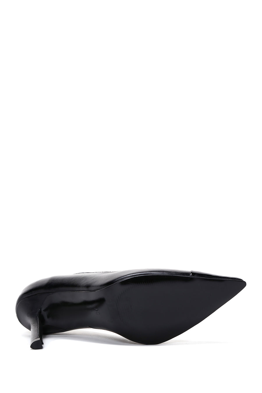 Women's Black Leather Stiletto