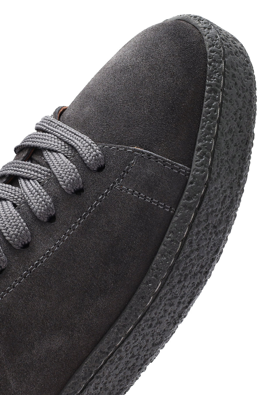 Men's Gray Lace-Up Suede Leather Sneaker
