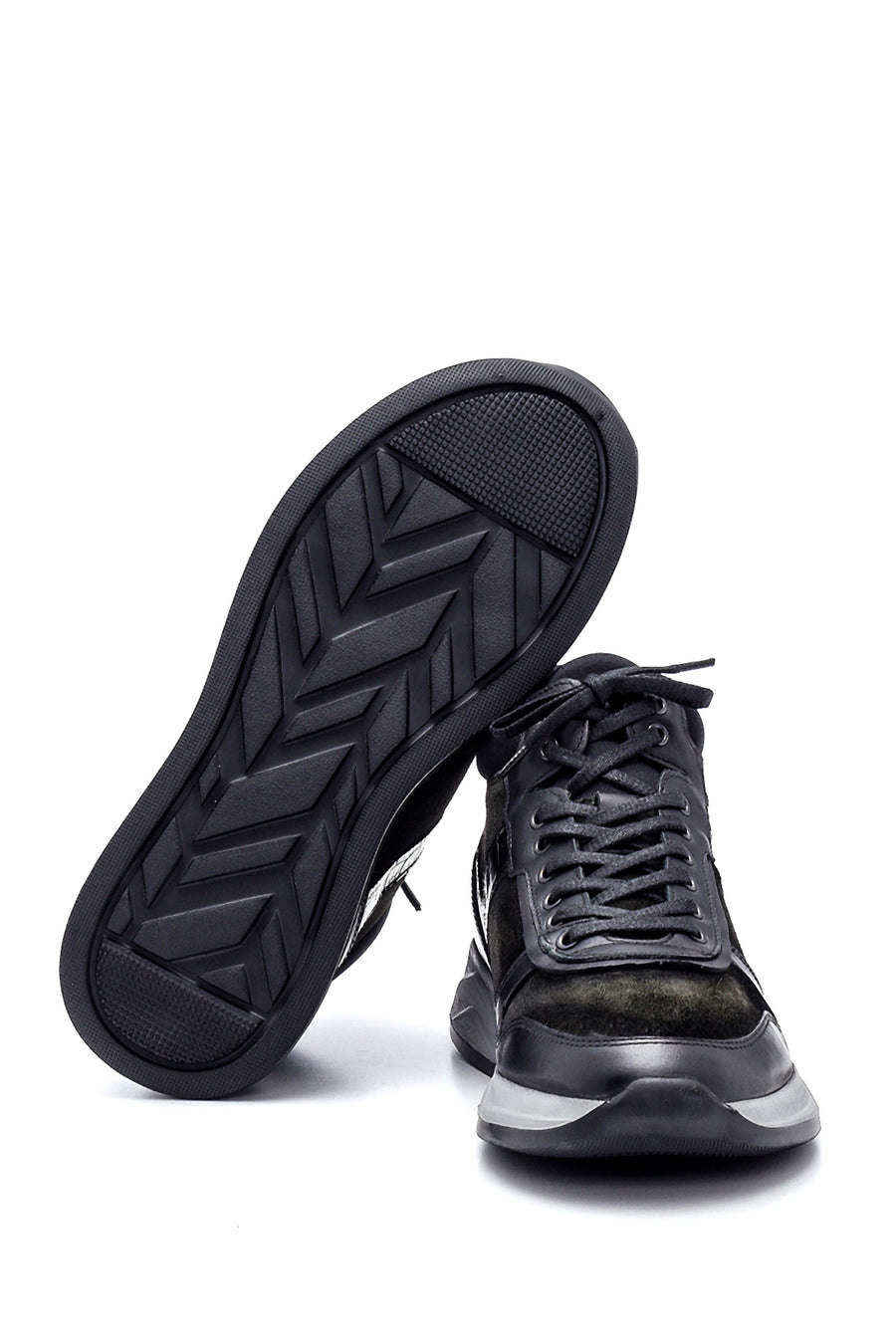 Erkek Kroko Detaylı Bilekli Sneaker