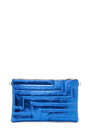 Women's Blue Metallic Portfolio Bag | Derimod