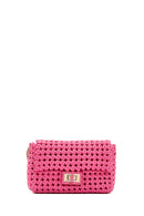 Women's Pink Knitted Crossbody Bag | Derimod