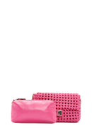 Women's Pink Knitted Crossbody Bag | Derimod