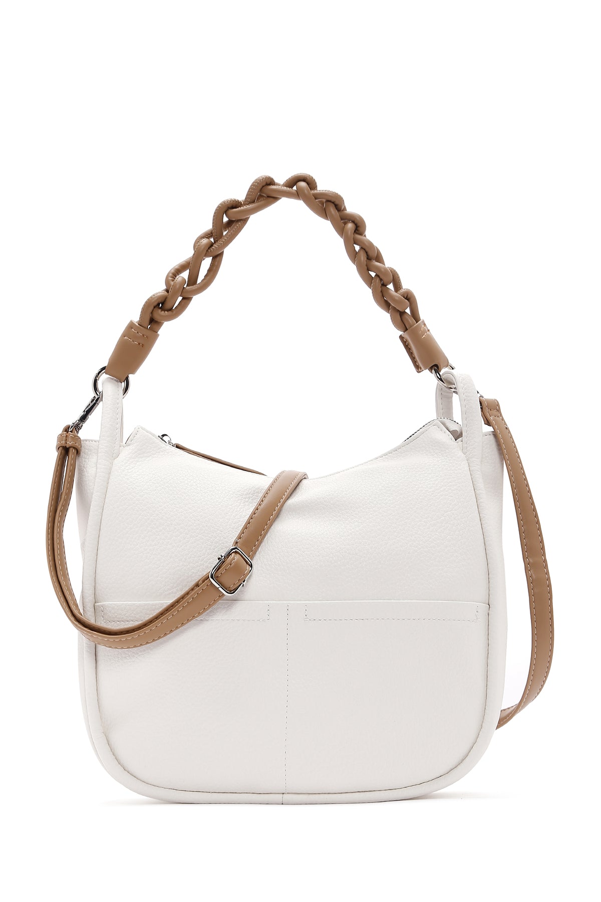 Women's Beige Faux Leather Shoulder Bag 23SBD2496FT | Derimod