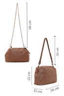 Women's Tan Straw Shoulder Bag | Derimod