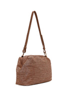 Women's Tan Straw Shoulder Bag | Derimod