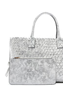 Women's Silver Knit Shoulder Bag | Derimod