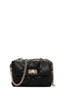 Women's Black Quilted Crossbody Bag | Derimod