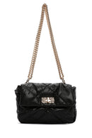 Women's Black Quilted Crossbody Bag | Derimod