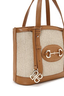 Women's Tan Straw Shoulder Bag | Derimod