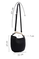 Women's Black Braided Handbag | Derimod