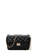Women's Black Quilted Crossbody Bag | Derimod