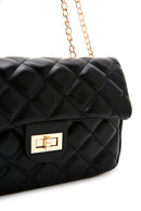 Women's Black Quilted Crossbody Bag | Derimod