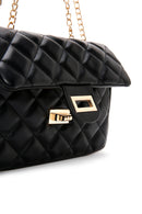 Women's Black Quilted Crossbody Bag | Derimod