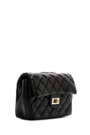 Women's Black Quilted Crossbody Bag | Derimod