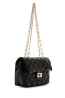 Women's Black Quilted Crossbody Bag | Derimod