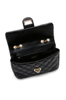 Women's Black Quilted Crossbody Bag | Derimod