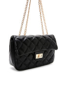 Women's Black Quilted Crossbody Bag | Derimod