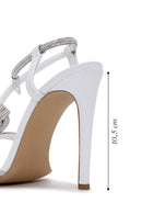 Women's White Stone Thin Heel Sandals | Derimod