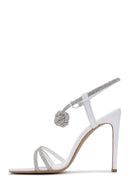 Women's White Stone Thin Heel Sandals | Derimod