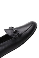 Kadın Siyah Deri Tokalı Loafer | Derimod