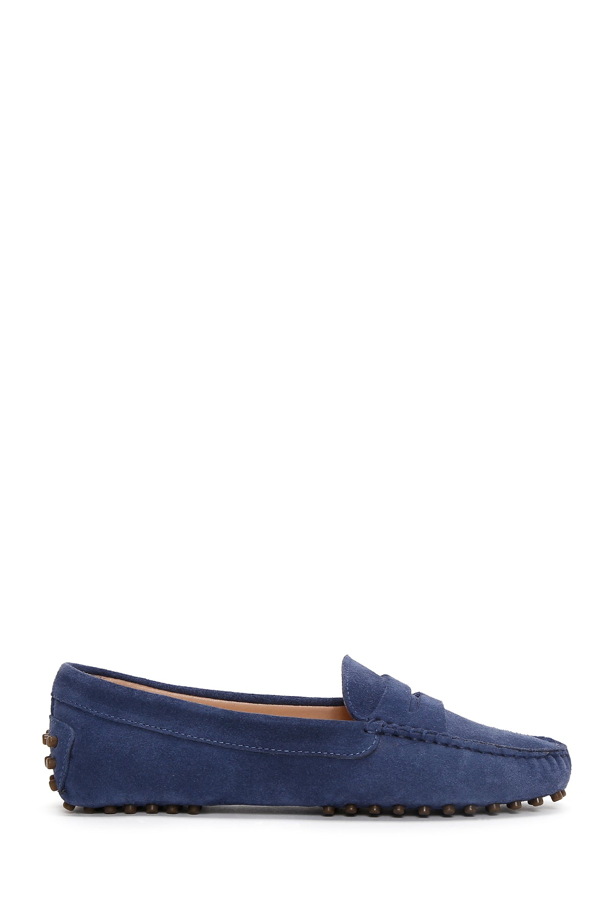 Kadın Lacivert Süet Deri Klasik Loafer 23SFD290510 | Derimod