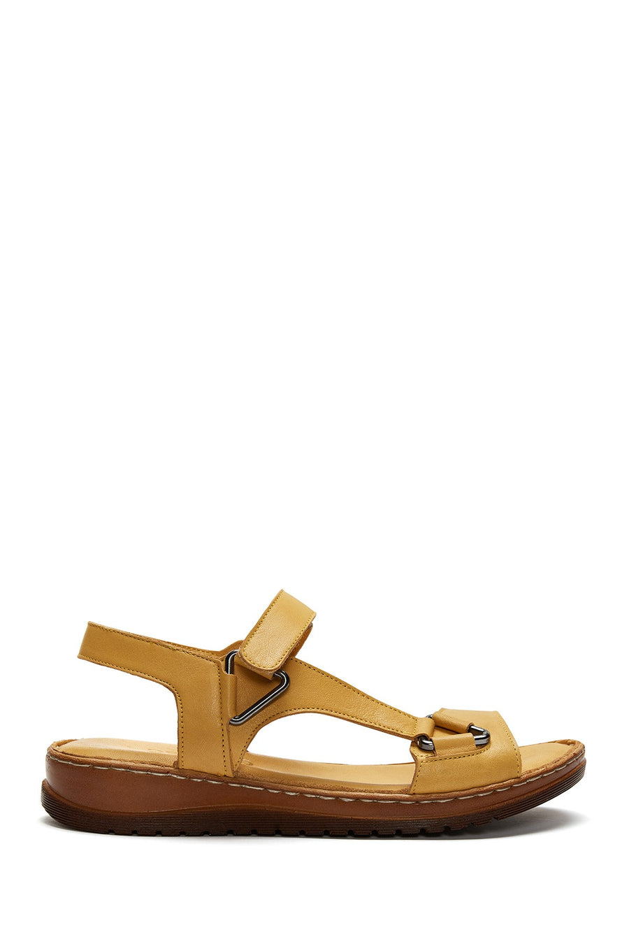 Kadın Taba Deri Comfort Sandalet 23SFD340218 | Derimod