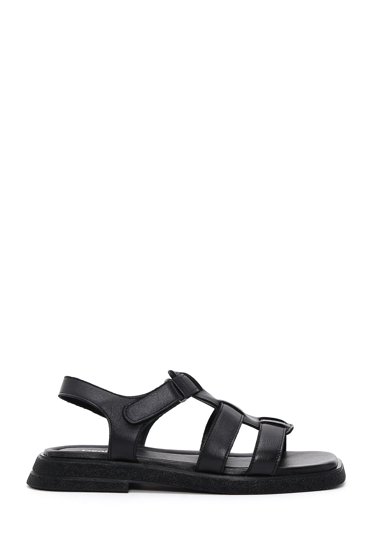 Women's Black Leather Comfort Sandals 23SFD361818 | Derimod