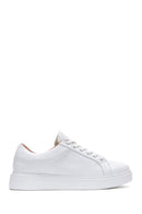Women's White Leather Sneaker | Derimod
