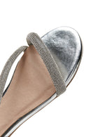 Women's Silver Stone Flat Sandals | Derimod