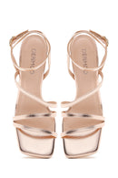 Women's Rose Gold Heeled Sandals | Derimod