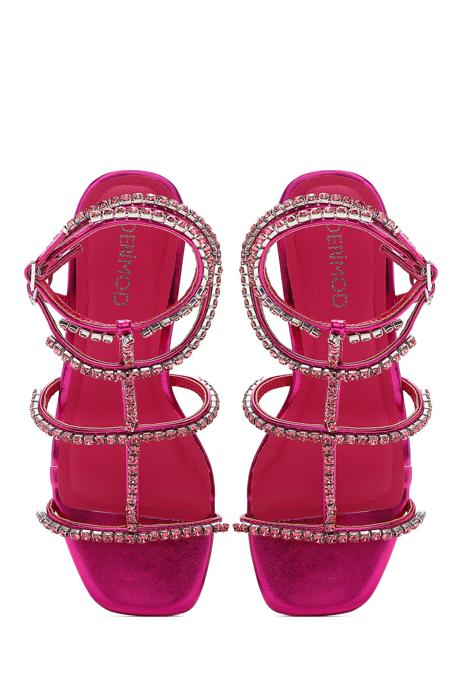 Women's Pink Stone Flat Sandals