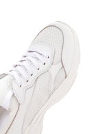 Women's White Leather Sneaker | Derimod